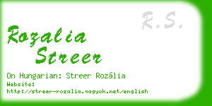 rozalia streer business card